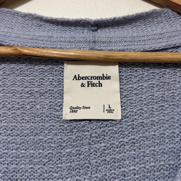 Abercrombie & Fitch Cardigan Size Large Blue Button Up Lightweight Knit Sweater - Picture 3 of 8